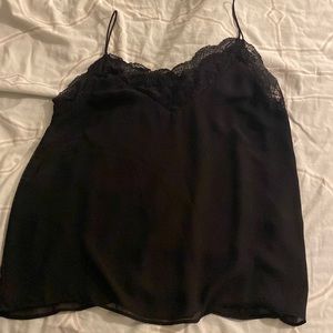 Black Zara tank with lace detail
